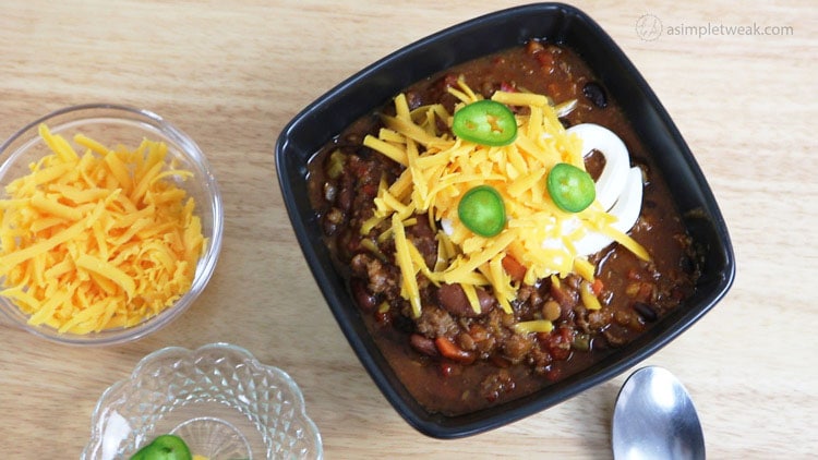 Now that the weather calls for comfort food, this pot of chili will definitely hit the spot! Chili- Recipe